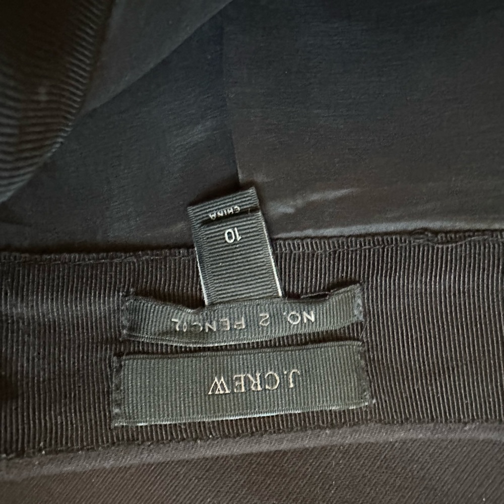 J. Crew Black No. 2 Pencil Skirt with Slit in Back - Picture 4 of 5